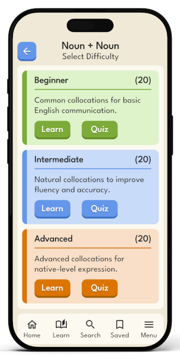 English Collocations App