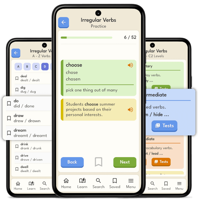 English Irregular Verbs App